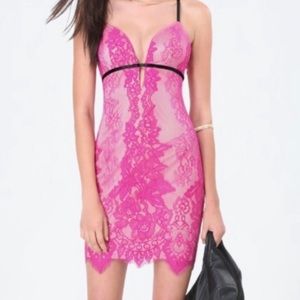 COPY - Bebe pink lace dress